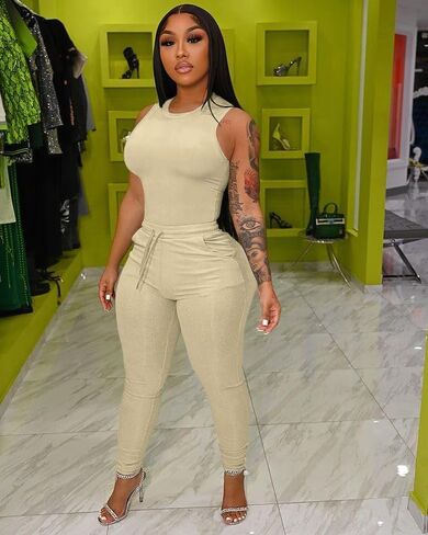 TOPSRANI ملابس نسائية مكونة من قطعتين بدلة رياضية ضيقة بدلة ركض صلبة لراكبي الدراجات النارية وتمارين الصالة الرياضية وأكمام قصيرة أطقم بناطيل in Kuwait