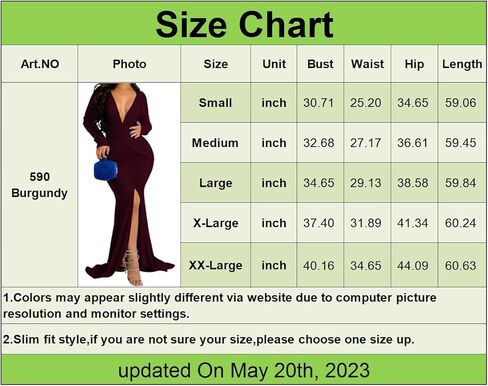 HugeNice Colorful Maxi Dresses for Women Sexy Long Sleeve Deep V Neck Bodycon Floor Length Dress in Kuwait