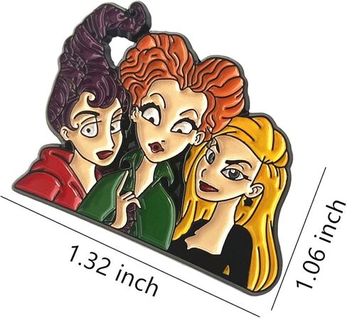 دبوس رعب هوكوس بوكس للهالوين، دبابيس معدنية كرتونية انيمي للبنات والنساء والرجال، زنك، بدون احجار كريمة, الزنك, بدون أحجار كريمة in Kuwait