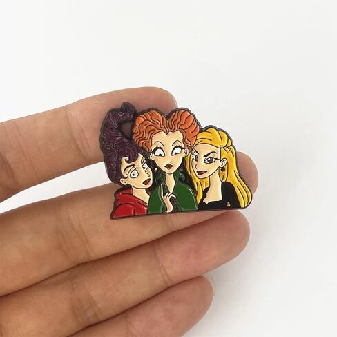 دبوس رعب هوكوس بوكس للهالوين، دبابيس معدنية كرتونية انيمي للبنات والنساء والرجال، زنك، بدون احجار كريمة, الزنك, بدون أحجار كريمة in Kuwait