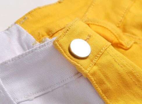 بنطال جينز Nutriangee الرجالي النحيف والمستقيم المرقعة من قماش الدنيم المطاطي للشارع الهيب هوب in Kuwait