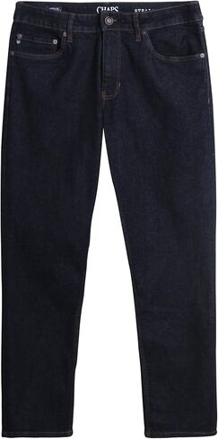 جينز رجالي من Chaps - جينز بأرجل مستقيمة بقصة عادية - جينز مريح من الدنيم المطاطي للرجال in Kuwait