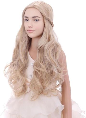 DUDUWIG Black Wig with Braids for Kid Girls Long Black Braids Wig with Bangs Long Pigtails Wig for Cosplay Costume Halloween Wig Hairnet Include in Kuwait