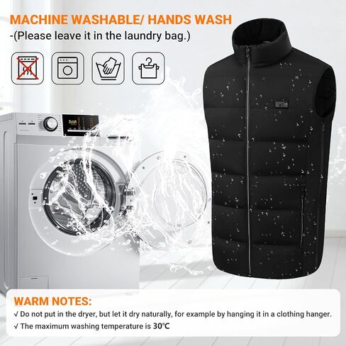 WIOR Heated Vest for Men Women, Size Adjustable Electric Heated Jacket Sleeveless Unisex Heated Warm Clothing with 21 Heating Zones and 3 Heating Levels for Hiking Fishing, Battery Pack Not Included in Kuwait