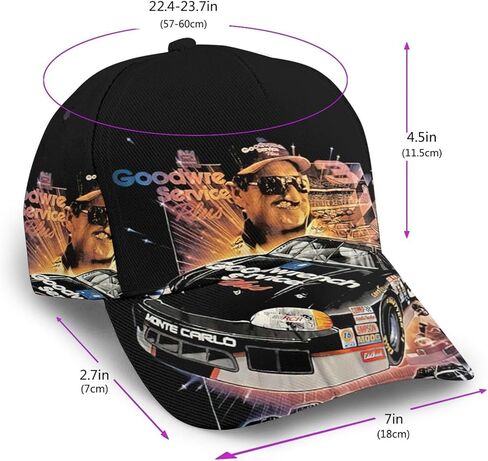 BKPYfgeY Dale Cool Car Earnhardt قبعة بيسبول Casquette للجنسين البالغين مريحة للأب قبعة هيب هوب قابلة للتعديل للسيدات البالغات باللون الأسود، مقاس واحد in Kuwait
