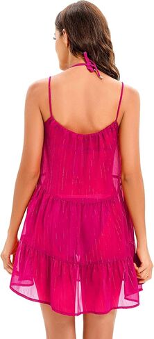 Lucky Women's Large Woven Crinkle Dress, Pink in Saudi Arabia