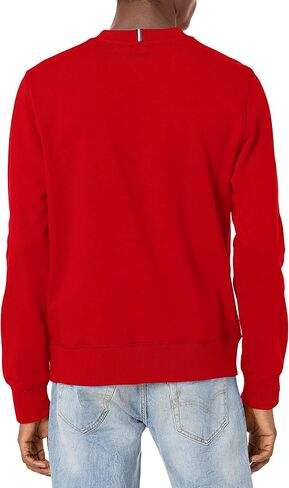 Tommy Hilfiger Men's Long Sleeve Fleece Logo Crewneck Sweatshirt in Saudi Arabia