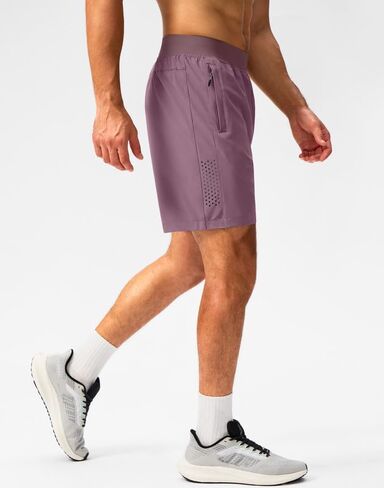 شورت Pudolla للجري للرجال مع 3 جيوب بسحاب خفيف الوزن 7 بوصة شورت رياضي للرجال رياضي للمشي لمسافات طويلة in Kuwait