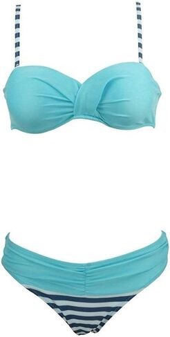 Lukitty Women's Push Up Bikini Set Two Piece Strapless Bathing Suit Swimsuit in Kuwait