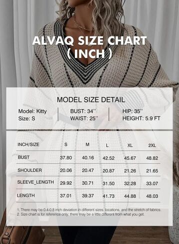 AlvaQ Oversized Sweater for Women Winter Loose Striped Color Block Knit Pullover Jumper Tops Long Sleeve V Neck Sweaters Black 1X in Kuwait