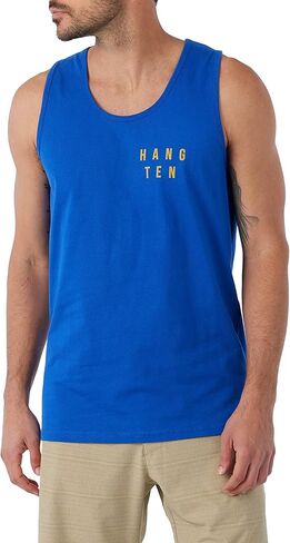 قميص بدون أكمام رجالي برسومات Hang Ten - قميص بدون أكمام مطبوع بالشاشة الحريرية للرجال in Kuwait