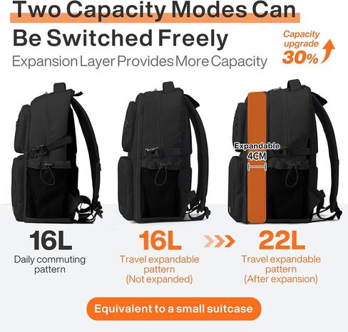 Mixi Travel Laptop Backpack, Lightweight Durable School Bookbag Men Woman 15.6" Computer Bag, Water Resistant Outdoor Hiking Backpacks With Multifunction Pockets, 17 Inch, Beige in Kuwait