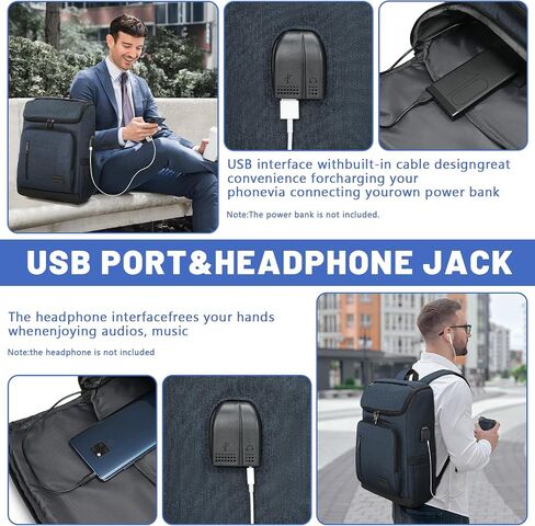 YALUNDISI Laptop Backpacks Travel Backpack Carry On Backpack Casual Daypack with USB Charging Port for Men Women Back in Kuwait