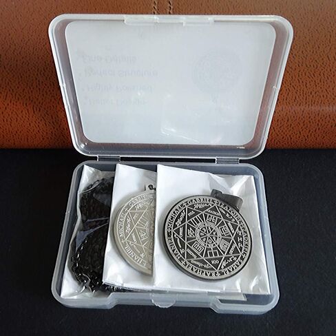 FLYUN St Michael Necklace For Men, Seal of The 7 Archangels Pendant Protect Necklace Stainless Steel Mens Spiritual Talisman Protection Amulet Healing Jewelry Saint Michael Pendants in Saudi Arabia