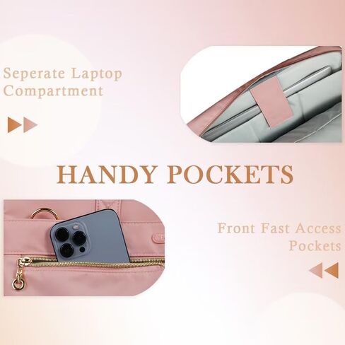 حقيبة كمبيوتر محمول Ferkurn مقاس 17 17.3 بوصة للنساء والرجال حقيبة كمبيوتر HP Envy Pavilion Omen/LG Gram/MSI/Dell XPS/Thinkpad/ASUS TUF Vivobook/Acer، حزام كتف يحمل حقيبة رسول، وردي in Kuwait