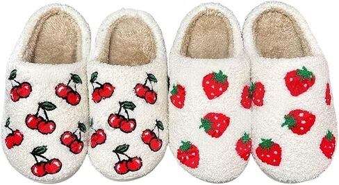 LNERIP Animal Slippers Fruit Slippers Plant Slippers Various Cartoon Patterns Fluffy Soft Memory Foam Retro Indoor Outdoor Home Couple Shoes in Kuwait