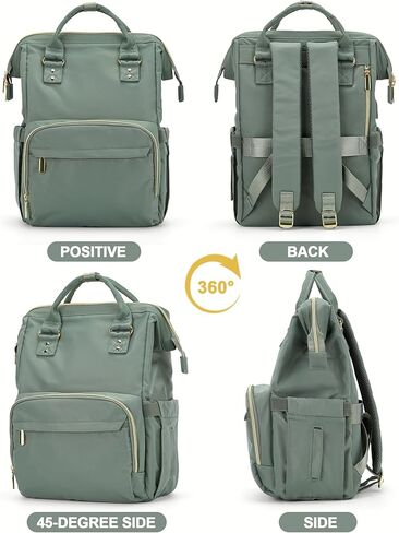 حقيبة ظهر للكمبيوتر المحمول للسفر من winspansy للنساء والرجال، حجم العنصر الشخصي الجمالي يمكن حمله على حقيبة الظهر، حقيبة ظهر كاجوال للعمل في الكلية في عطلة نهاية الأسبوع، حقيبة ممرضة مقاومة للماء تناسب كمبيوتر محمول مقاس 15.6 بوصة، أسود in Kuwait