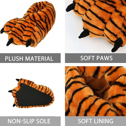 Women Plush Animal Paw Slippers Funny Novelty Bear Claw Slippers | Cozy Furry Warm Memory Foam Slippers Gifts for Halloween Christmas in Saudi Arabia