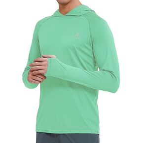 MeetHoo Men's Rash Guard Shirts UPF 50+ UV Sun Protection Swim Shirts Hoodie