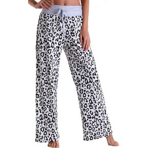 X-Image Women's Comfy Pajama Lounge Pants Floral Print Drawstring Jogger Wide Leg Athletic Pants in Saudi Arabia