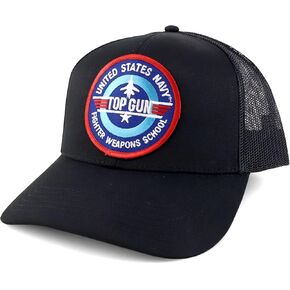 قبعة سائق شاحنة شبكية بشريط خلفي مطبوع عليها شعار TOP Gun من الولايات المتحدة البحرية in Kuwait