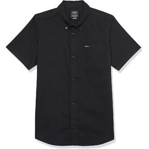 RVCA Boys' Fall Short Sleeve Button Up Collar Woven