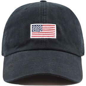 USA Flag & Embroidery Premium 100% Cotton Low Profile Adjustable Baseball Dad Cap