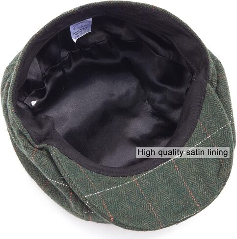 LADYBRO 2 Pack 8-Panel Newsboy Hats for Men Cabbie Hat Gatsby Cap Vintage Wool Blend Tweed Irish Hat in Kuwait