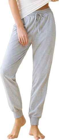 Latuza Women's Cotton Pajama Joggers Knit Lounge Pants in Kuwait