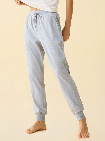 Latuza Women's Cotton Pajama Joggers Knit Lounge Pants in Kuwait
