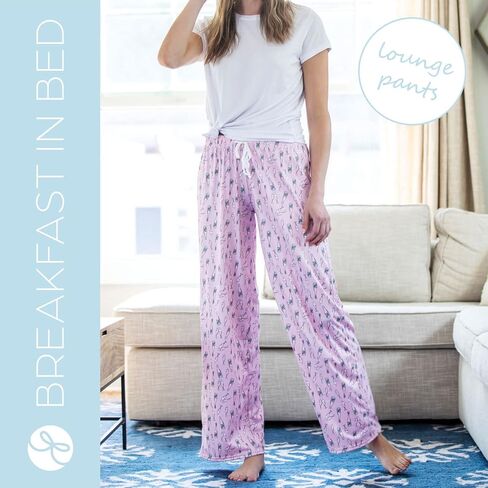 Hello Mello Signature Lounge Pants Womens Soft Pajama Bottoms Elastic Waistband Drawstring Tie in Kuwait