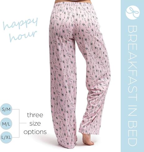 Hello Mello Signature Lounge Pants Womens Soft Pajama Bottoms Elastic Waistband Drawstring Tie in Kuwait