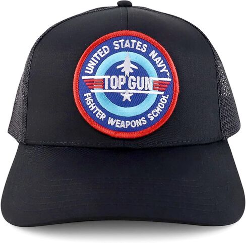 قبعة سائق شاحنة شبكية بشريط خلفي مطبوع عليها شعار TOP Gun من الولايات المتحدة البحرية in Kuwait