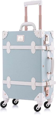 حقيبة حمل كلاسيكية من Unitravel مقاس 20 بوصة من جلد البولي يوريثان بتصميم كلاسيكي (أزرق فاتح) in Kuwait