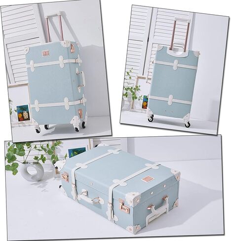 حقيبة حمل كلاسيكية من Unitravel مقاس 20 بوصة من جلد البولي يوريثان بتصميم كلاسيكي (أزرق فاتح) in Kuwait