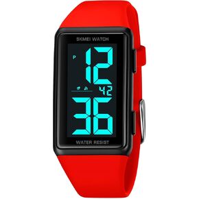 Fashion Unisex Outdoor Sport Digital Wrist Watch Mens Ladies Waterproof Week Display Watch Casual Wrist Watch