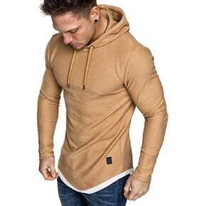 Men's Casual Hooded T-Shirts - Fashion Short Sleeve Solid Color Pullover Top Summer Blouse