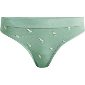 MeUndies - ثونغ نسائي من القطن المطاطي متوسط ​​الارتفاع - سراويل داخلية مريحة - نسيج حصري من أمازون in Kuwait
