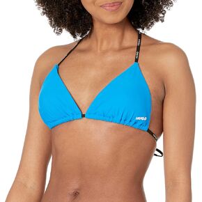 HUGO Women's Standard Contrast Logo Adjustable Triangle Bikini Top