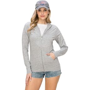 LALAPARKS Lightweight Cotton Zip-Up Hoodie Jacket - Comfy Casual Active Plain Everyday Wear in Saudi Arabia