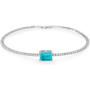 michooyel S925 Paraiba Bracelet Cubic Zirconia Sterling Silver Charm Link Bracelet for Women in Saudi Arabia