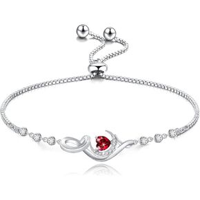 سوار المسافة للنساء S925 الفضة الاسترليني جوهرة الميلاد أساور ساحرة هدايا عيد الأم للأم والابنة والزوجة والزوجة وعيد الميلاد وعيد الحب والذكرى السنوية للمجوهرات للنساء in Kuwait