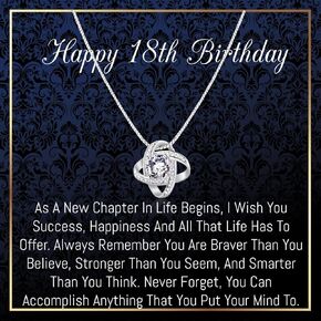 UPLOVEGIFTS هدايا عيد الميلاد الثامن عشر للفتيات قلادة لمدة 18 عامًا هدايا عيد ميلاد لابنتها وأختها وحفيدتها أفضل الأصدقاء أفكار هدايا عيد ميلاد سعيد الثامن عشر in Kuwait