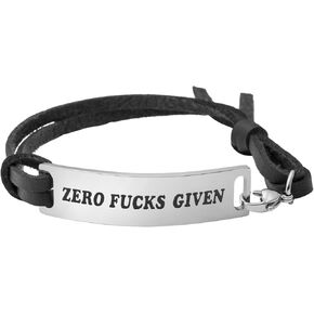 Yiyang Motivational Gift Inspirational Leather Bracelet Adjustable Bangle Jewelry Stainless Steel