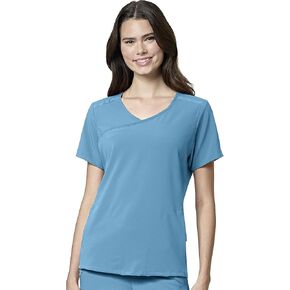 WonderWink Renew Women's Mock Wrap Scrub Top