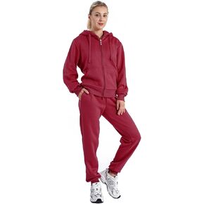 LeeHanTon إمرأة بذلة رياضية 2 قطعة رياضية الصوف شيربا اصطف هوديي Sweatpants ملابس دافئة ملايس الركض مجموعات in Saudi Arabia