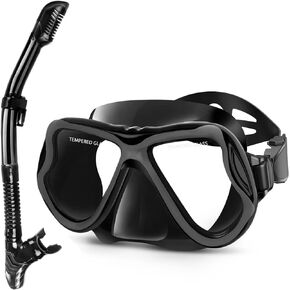 مجموعة Greatever Dry Snorkel، رؤية بانورامية واسعة، قناع غوص مضاد للضباب، معدات غطس احترافية للبالغين