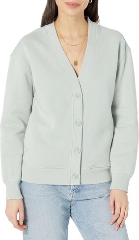 Amazon Essentials Women's Relaxed-Fit Sweatshirt Cardigan (Available in Plus Size) (Previously Amazon Aware) in Saudi Arabia