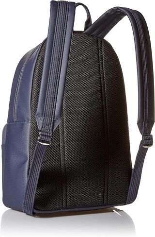 Lacoste mens Solid Large Zip Backpacks, Black, One Size US in Saudi Arabia