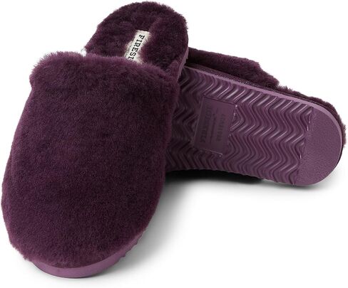 Fireside by Dearfoams Women's Shelly Beach All Over Genuine Shearling Easy on/Off Scuff in Saudi Arabia